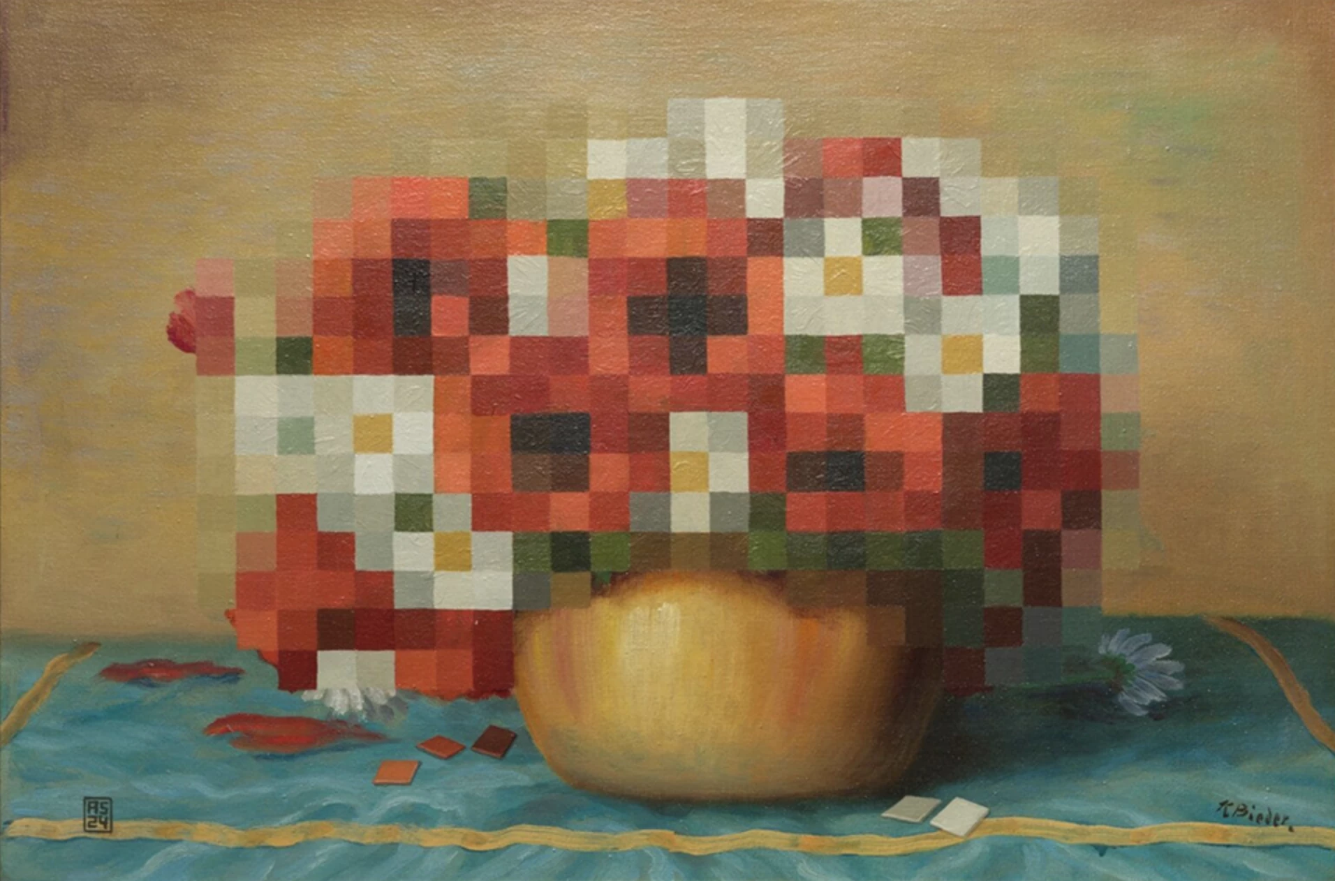 pixel art flower