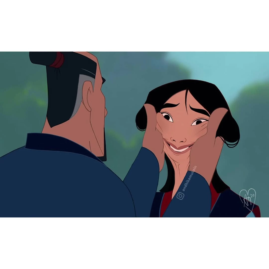 Mulans dad really misses her-- Follow @captaincollage to see the result of mixing Friends Rach