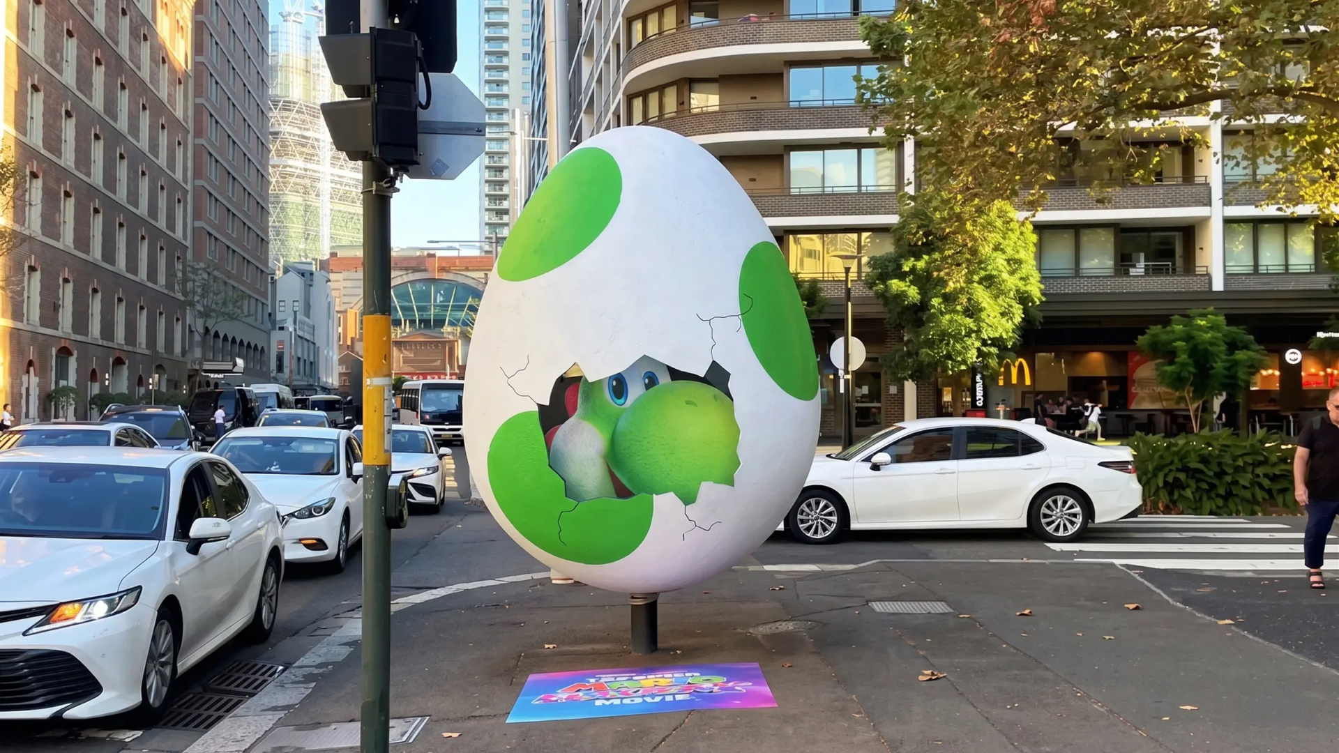Street Marketing, Nintendo, Yoshi Eggs, Super Mario Galaxy Movie, Sydney Marketing Activation, Immersive Advertising.
