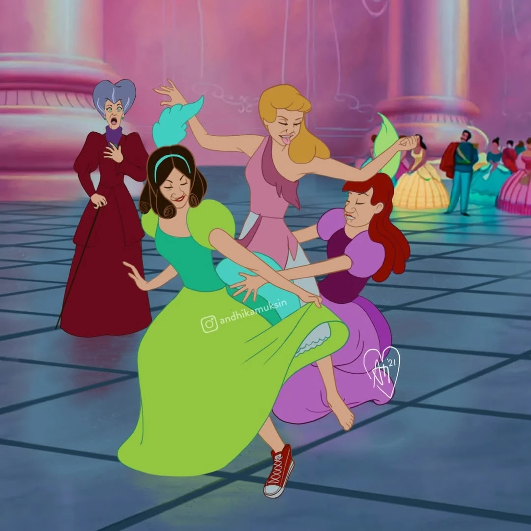 When its past midnight but youre still having too much fun with your sisters💃💃💃#disneyfanar