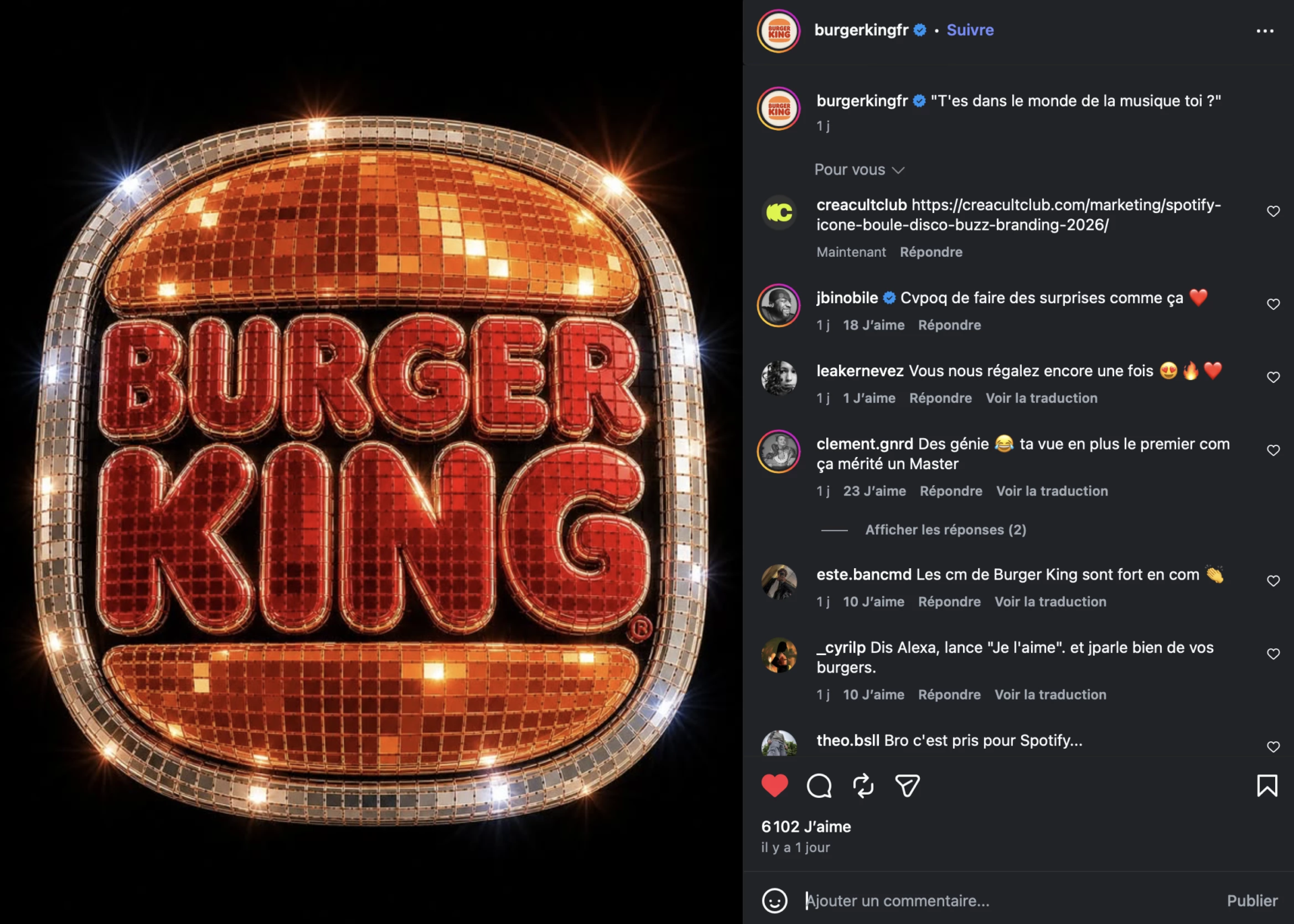 Burger king disco spotify