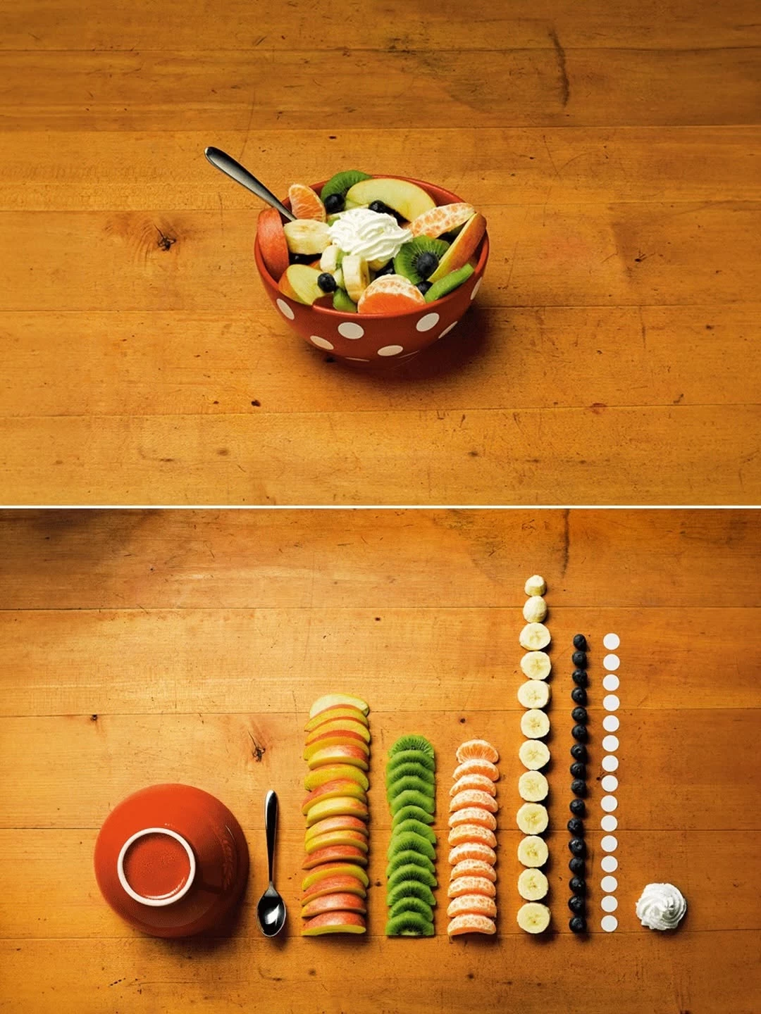 décomposition salade de fruit