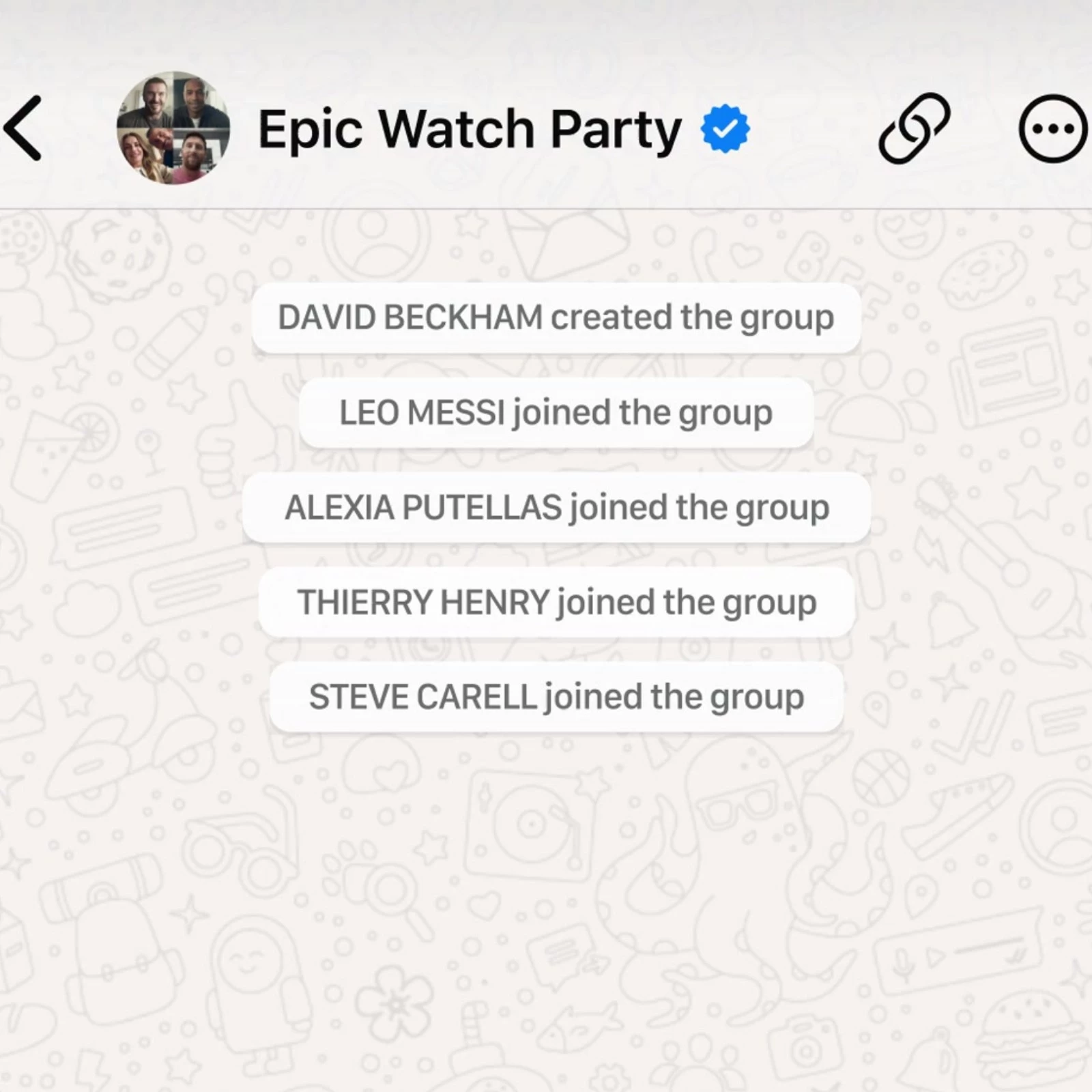 Epic watch party whatsapp