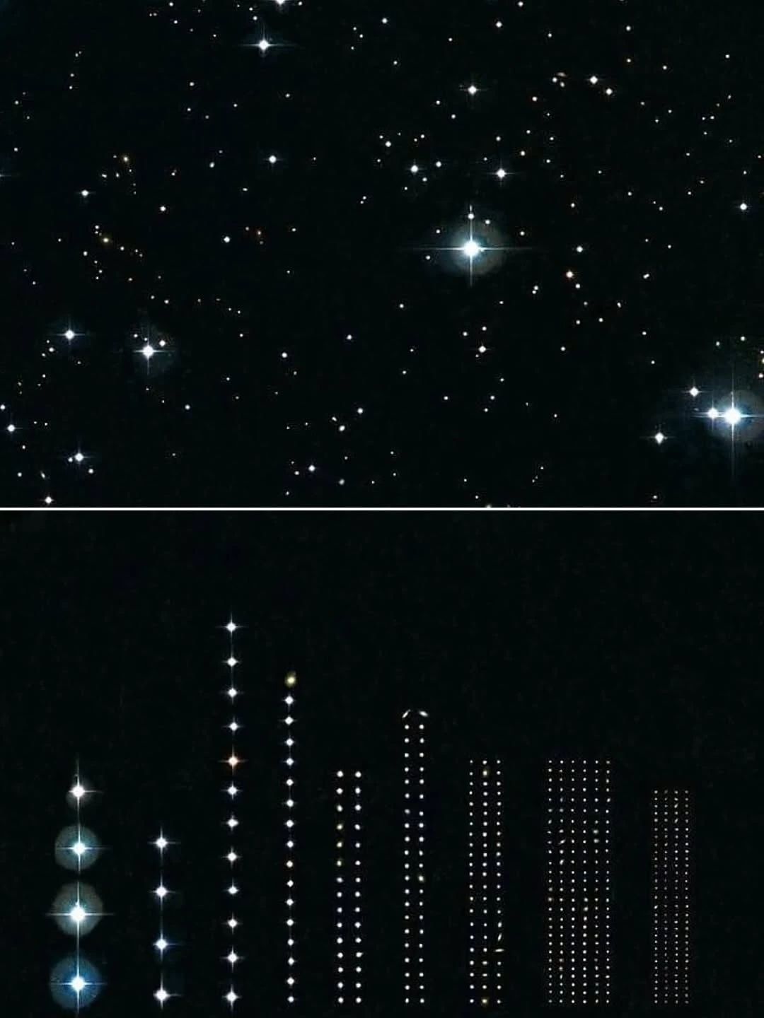 étoile rangé dans le ciel 