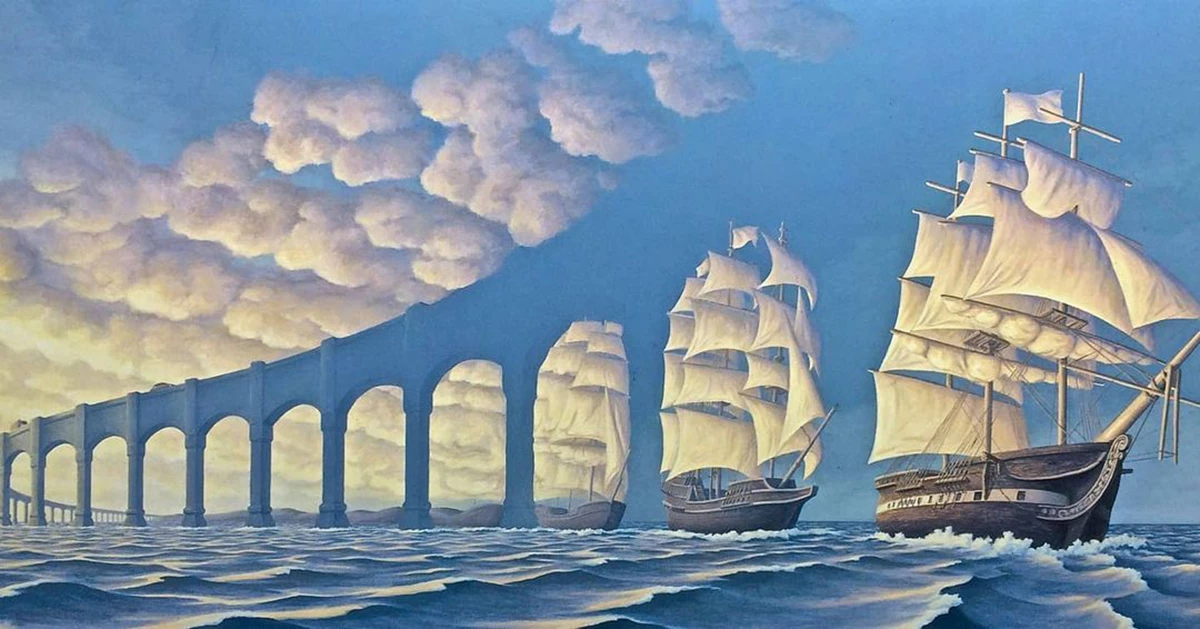 illusions-optique-peinture-rob-gonsalves-boat