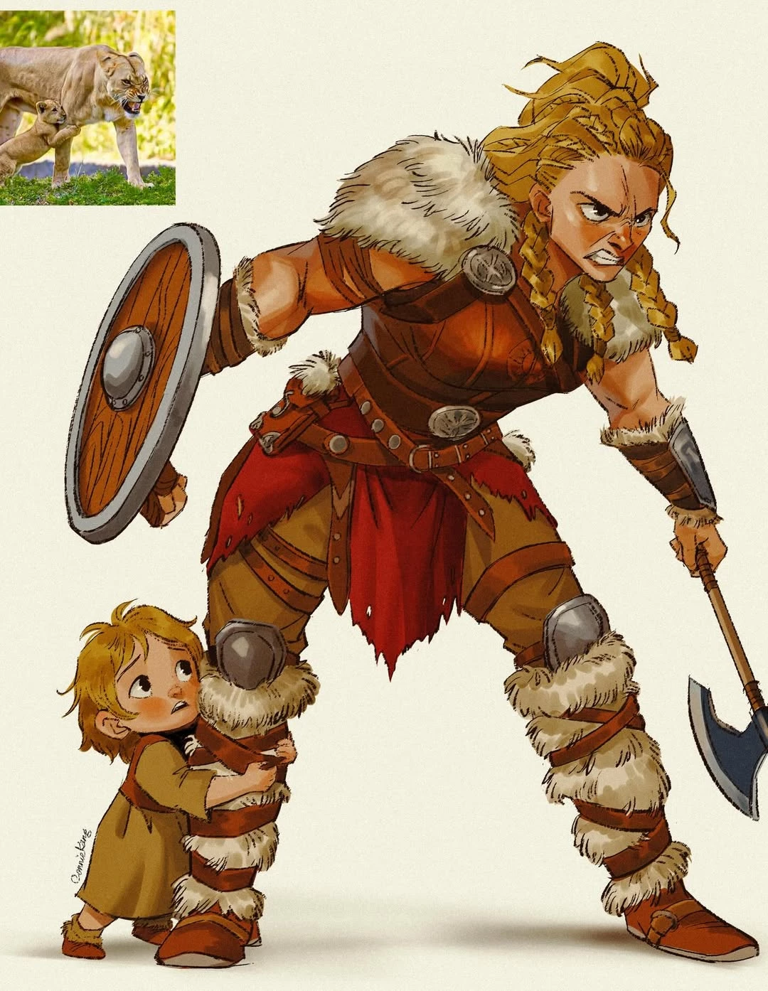 illustrator-humanizes -animal-mothers