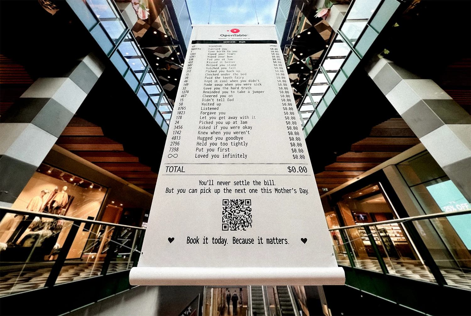 ticket de caisse géant - mother day