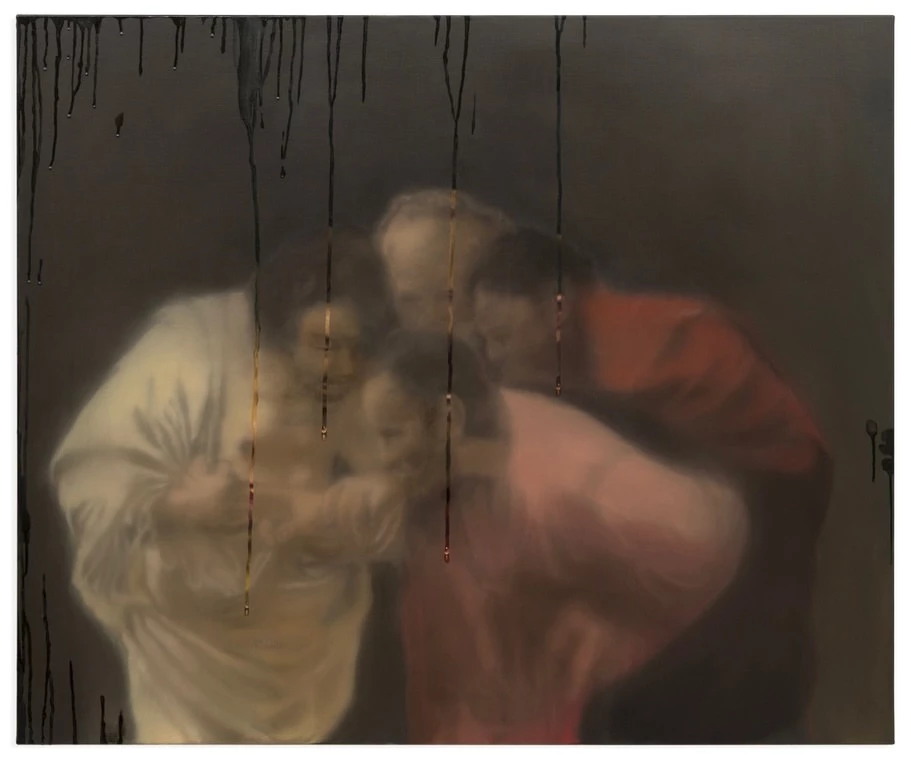 Don’t swipe. Wipe.Don’t Look, Touch.Doubting Thomas, Oil on linen view