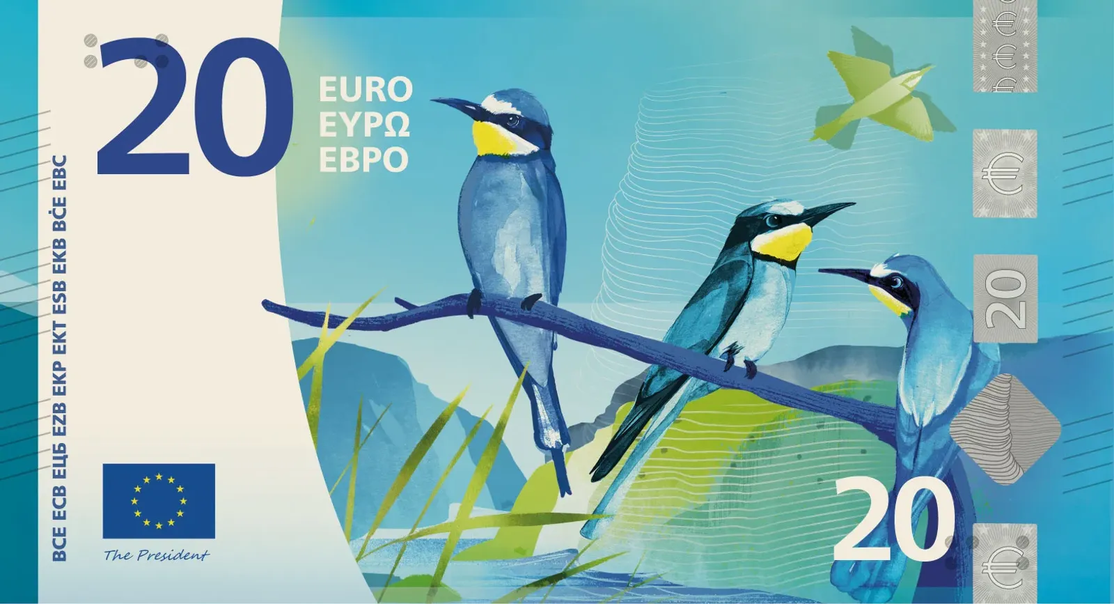 Un-billet-de-20-euros-sur-le-theme-Fleuves-et-oiseaux-euro