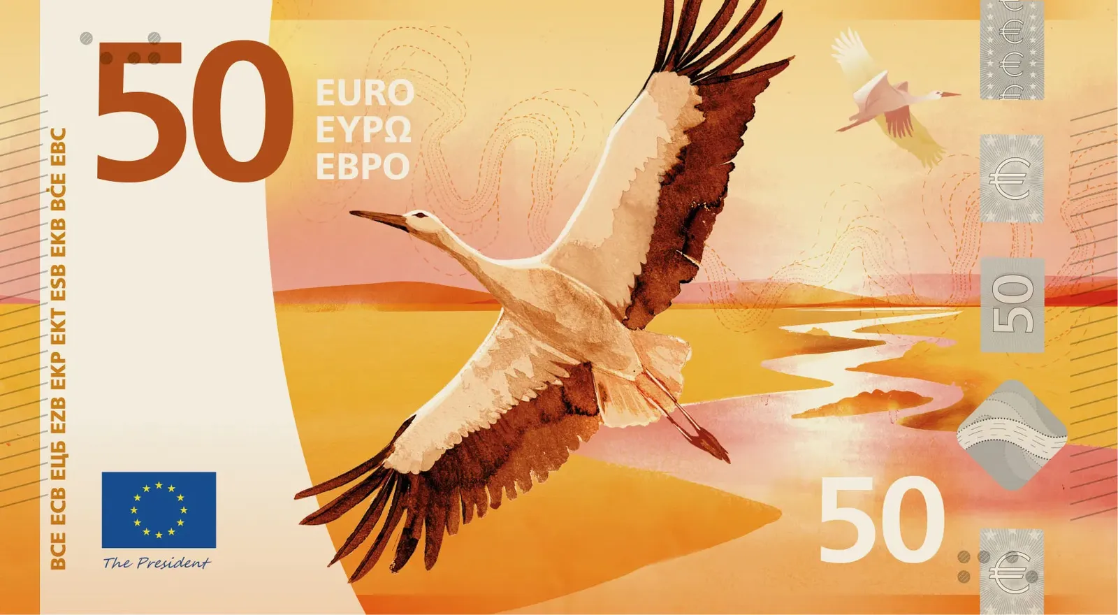 Un-billet-de-50-euros-sur-le-themes-Fleuves-et-oiseaux-